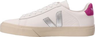Veja Womens Sneakers Campo Chromefree White-Silver-Ultraviolet Trainers White/silver/ultraviolet