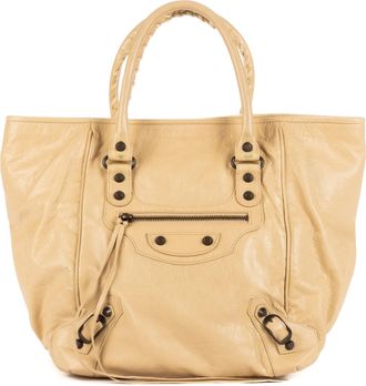 Balenciaga Pre-owned Womens Small Classic Sunday Tote Shoulder Bag - Beige - One Size