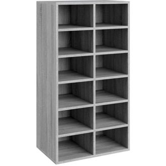 vidaXL Vidaxl - Shoe Rack Grey Sonoma 54x34x100.5 cm Engineered Wood