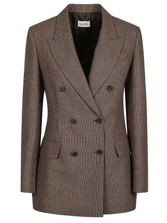 P.A.R.O.S.H. Riley Double-Breasted Tailored Viscose-Blend Blazer