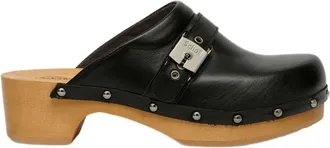 Scholl Classic Retro Clog With Iconic Metal Buckle