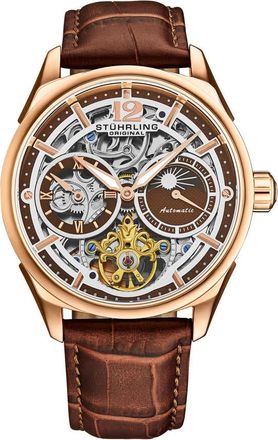 Stührling Legacy Chronograph Automatic Rose Gold Dial Mens Watch M18246