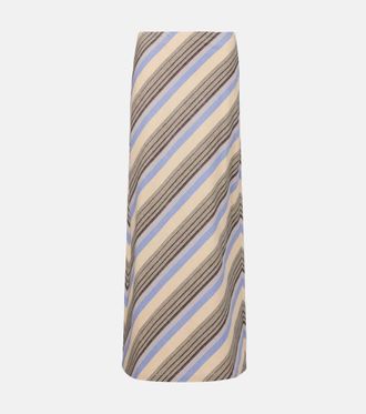Faithfull The Brand Elise cotton and linen maxi skirt