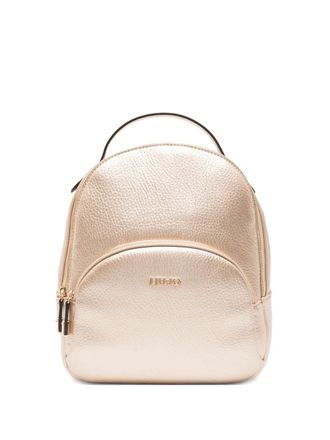 Liu Jo logo-plaque backpack - women - Polyester/Polyurethane Resin/Polyester - One Size - Gold