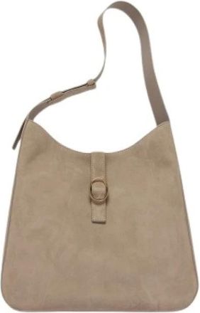 Orciani Gea Schoudertas - Dames - Schoudertassen - Beige - ONE Size - Leer - Tassen