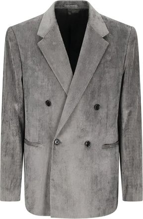 Lardini Giacca doppiopetto a coste - Grigio