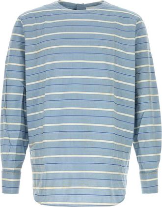 Prada Blue Regular Stripes Shirt