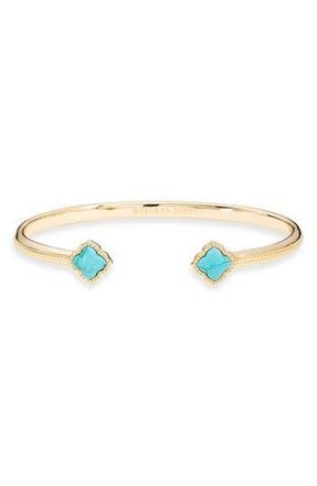 Kendra Scott Mallory Stone Cuff Bracelet in Gold Variegated Turq at Nordstrom Rack