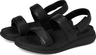 FitFlop F-Mode Go Adjustable Flatform Back-Strap Sandals Womens Wedge Shoes All Black : 11 M (B), Leather