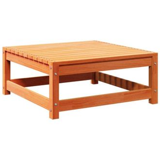 vidaXL Taburete De Jard&iacute;n Madera Maciza Pino Marr&oacute;n Cera 70x70x30 Cm Vidaxl