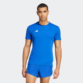 adidas Laufshirt ADIDAS PERFORMANCE ADIZERO ESSENTIALS RUNNING, Herren, Gr. XXL, blau (royblu), Obermaterial: 100% Polyester, normal, Rundhals, Shirts Laufsh