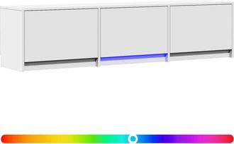 vidaXL Mueble De Tv Con Led 165 X 34 X 40 Cm Blanco Vidaxl