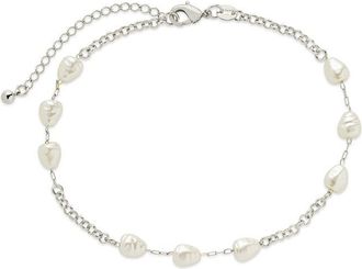 Sterling Forever Silver Allie Stationed Anklet