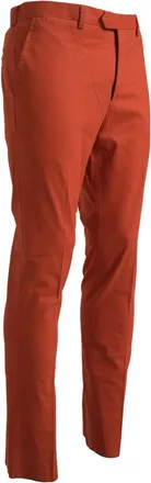 Bencivenga Orange Straight Fit Men Formal Trousers Mens Pants