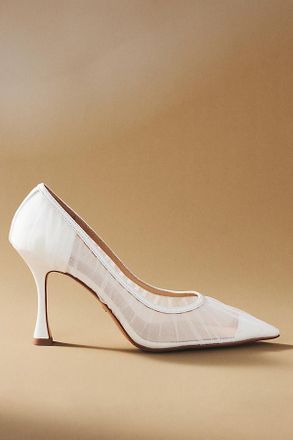 Lola Cruz Pleated Tulle Pumps