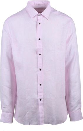 Deuxieme Shirt Pink Linen Shirt