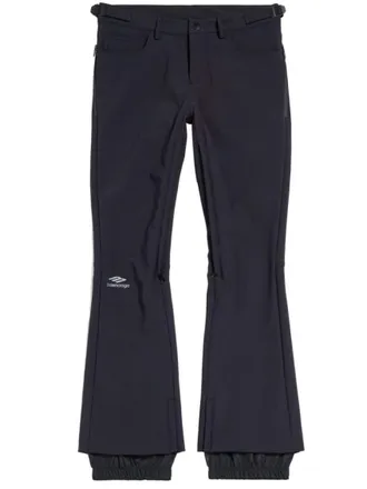 Balenciaga Black Flared Flat Front Pant