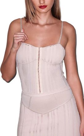 Fleur du Mal Hook-Up Rib Cami in Tahini at Nordstrom, Size X-Small