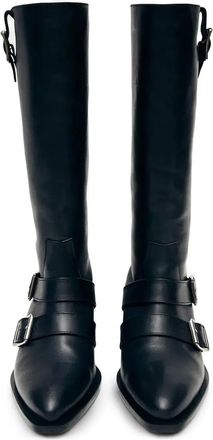 Alohas 45 mm Ryder laarzen met gespdetail - Zwart