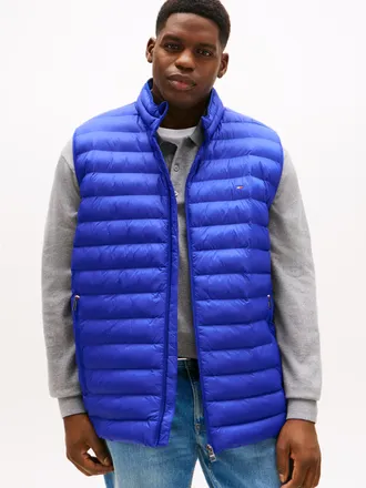 Tommy Hilfiger Big & Tall Steppweste BT-PACKABLE RECYCLED VEST-B, Herren, Gr. XXL, blau (wedge blau), Web, Obermaterial: 100% Polyamid, TOMMY HILFIGER BIG & TALL, regular fit, 