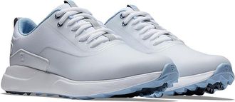 FootJoy FJ Perfoma Golf Shoes - Previous Season Womens Golf Shoes White/Light Blue : 10 M, Textile