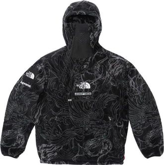 SUPREME x The North Face Steep Tech Fleece Pullover Black White SUP-FW22-576