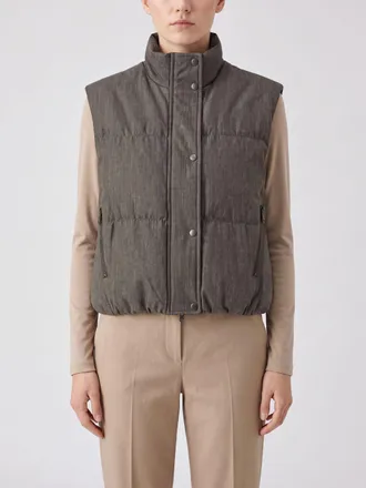 Brunello Cucinelli Gilet trapuntato e imbottito in cotone