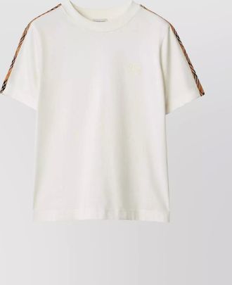 Burberry t-shirt cotton check trim