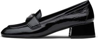 Prada (WMNS) PRADA Triangle Logo Patent Leather Shoes Black 1D583M_H27_F0002_F_035