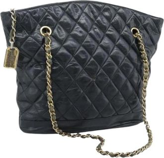 Chanel Pre-owned Shoulder Bag - Dames - Vintage Schoudertas - Zwart - ONE Size - Leer - Vintage