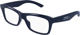 Balenciaga Bb 0426O 005 Glasses - Heren - Brillen - Blauw - 56 MM - Accessoires