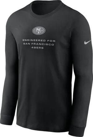 Nike San Francisco 49ers Team Issue Nike Mens Dri-FIT NFL Long-Sleeve T-Shirt in Black | 02EW00A9B-ZSZ