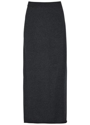 Lisa Yang Charlotta Cotton and Cashmere-blend Midi Pencil Skirt - Grey - 2 (UK 12-14 / M-L)