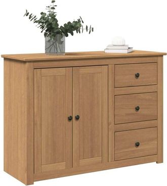 vidaXL Vidaxl - Aparador Con Cajones Panama Madera Maciza Pino 112x40x80 Cm