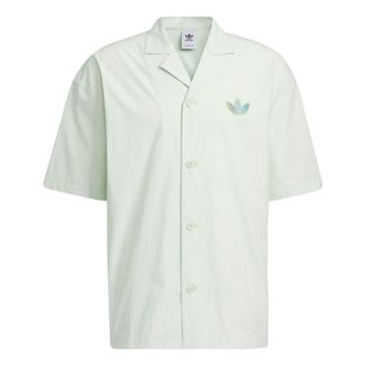 adidas Short Sleeve Shirt Asia Sizing Linen Green IK8625