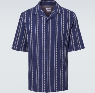 Brunello Cucinelli Printed cotton bowling shirt