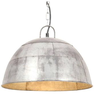vidaXL Lampada a Sospensione Vintage 25 W Argento Rotonda 41 cm E27 vidaXL