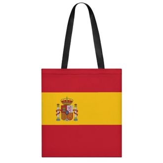 Generic Flag of Spain Womens Tote Casual Shopping Bag Lightweight Shoulder Bags Hobos Handbag for Work Travel Daily 35x40cm