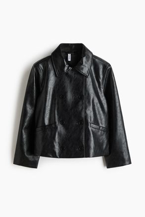 H&M Jacke mit Coating - Schwarz