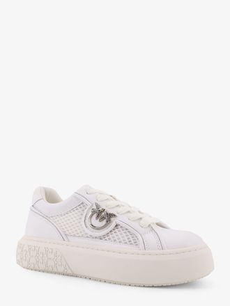 Pinko Womens Leather Sneakers Yoko White Trainers