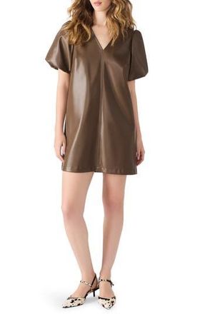 Steve Madden Tilly Faux Leather Minidress in Coco at Nordstrom Rack, Size 10