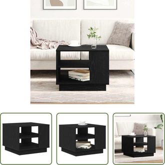 vidaXL vidaXL Tavolino in legno - Tavolino da salotto Rovere Nero 55 x 55 x 42 cm
