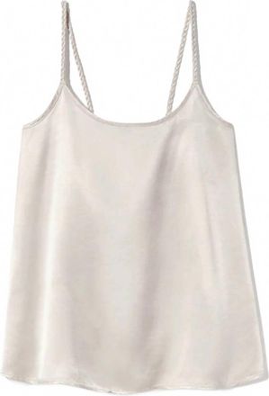 Pj Harlow Womens Daisy Braided Tank Top In Eggnog