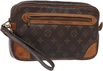 Louis Vuitton Pre-owned Vintage Clutch - Dames - Vintage Clutch - Bruin - ONE Size - Leer - Vintage