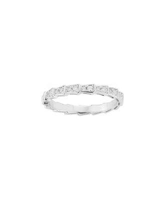 Glaze Jewelry Silver Cz Serpent Band Ring