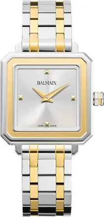 Balmain Squared Bracelet Watch, 32mm in Silver/two Tone Steel at Nordstrom