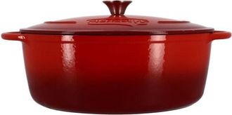 Menastyl Cuisson Cazuela - Menastyl - 6020105 - Redonda - De Hierro Fundido Esmaltado - Rojo - 7 Litros