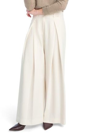 Favorite Daughter Pleats for Days Wide Leg Pants in Ivory at Nordstrom, Size 14P