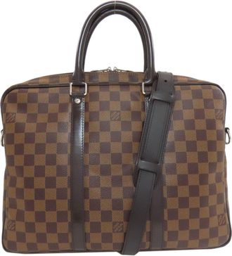 Louis Vuitton Damier Canvas Ebene Damier Canvas Briefcase (Pre-Owned)