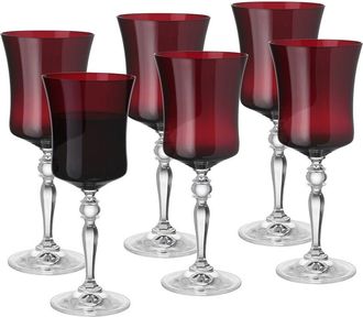 Barski Set Of 6 Stem Wine Glasses